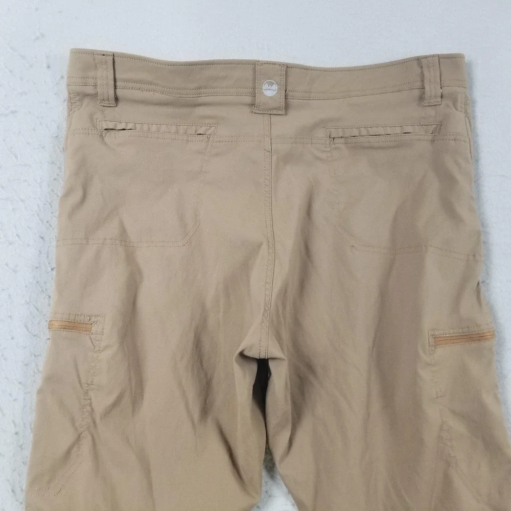 Wrangler Pants Mens 40x32 Beige Nylon Spandex Cargo Stretch Outdoor Hiking